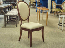 Set of 6 Jonathan Charles  Balloon Back Dining Chairs in Ivory Linen Upholstery