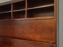 Stanley Full Bookcase Headboard Bed in Cherry Stain