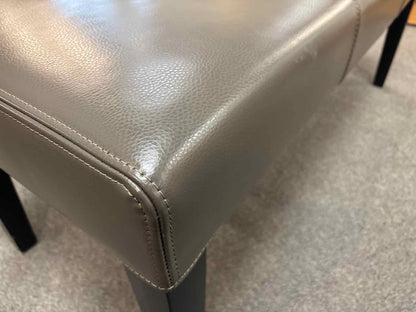 Crate & Barrel 'Lowe' Leather Bench in Smoke