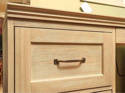 Pottery Barn 'Hampton' In 'Brushed Fog' Finish 3 Drawer & Door  Desk