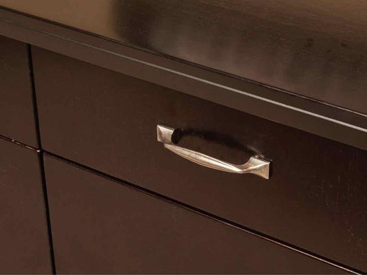 Arhaus Espresso Finish 3 Drawer, 3 Door, 10 Shelf Sideboard