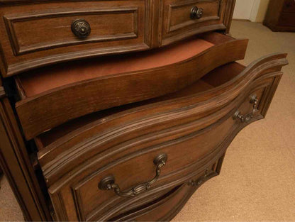 Espesso Finish 5 Drawer 1 Secret Drawer&  Flip Top Mirror Chest