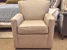 Pair of Ethan Allen 'Turner' Swivel Chairs in Light Gray