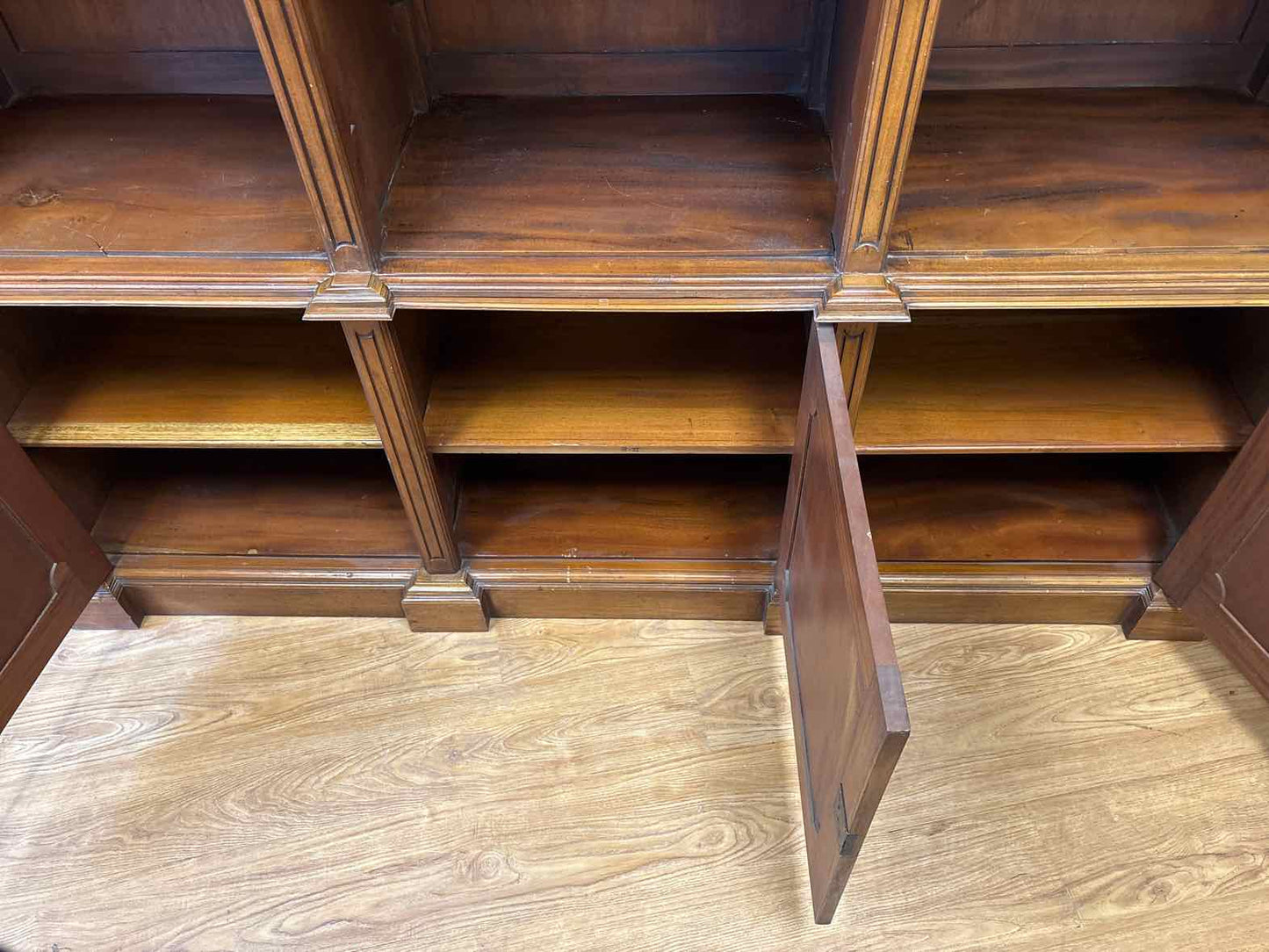 2-Piece Triple Bookcase with Adjustable Shelves