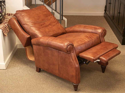 Bradington Young Saddle Brown Leather Recliner