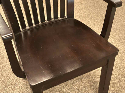 Pair of Cat Greek Cherry  "Monterey" Arm  Dining Chairs