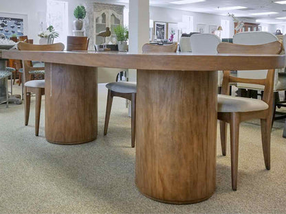 Aspenhome Caden Dining Table & Set of 6 Chairs in Spiced Caramel Finish