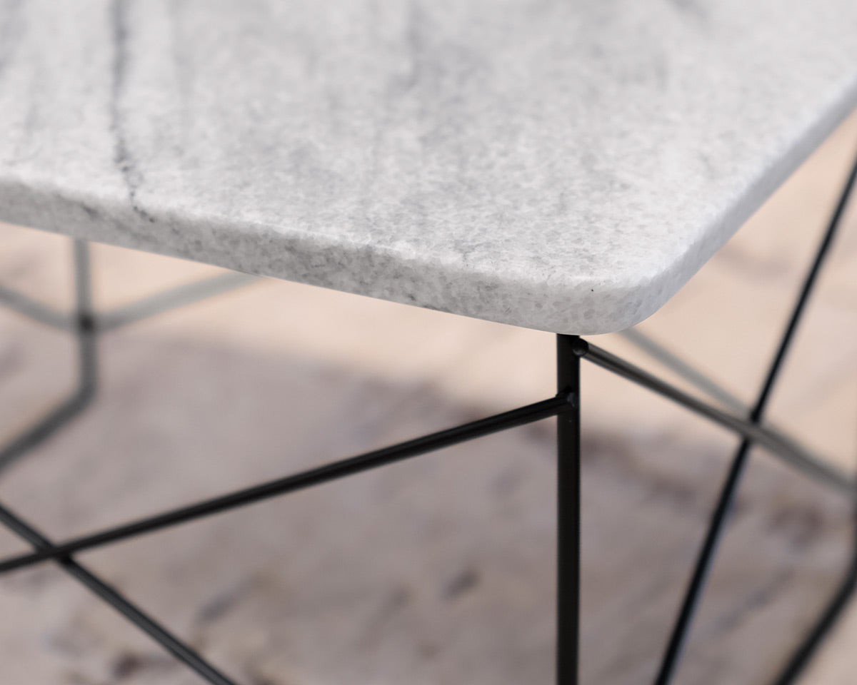 Pair of Eames Stone Top Side Tables