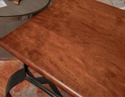 West Barnstable  Maple Top Iron Base Console