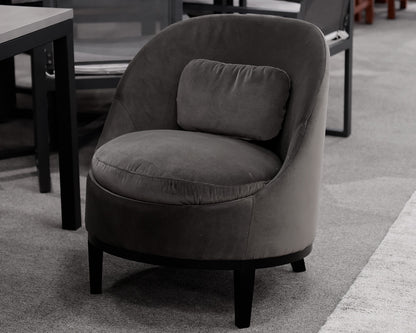 Grey Velvet Accent Chair