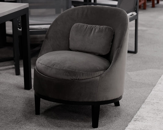 Grey Velvet Accent Chair
