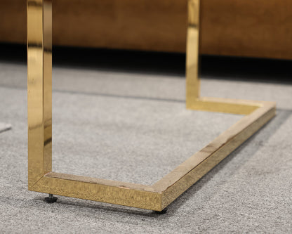 Brass and Glass Cocktail Table