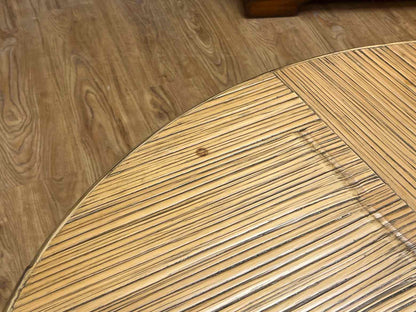 J&J Rattan Hassock Cocktail Table w/ Storage Stools