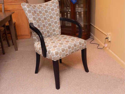 Pair of Fairfield Chair Company Chairs with Contemporary Polka Dot Upholstery