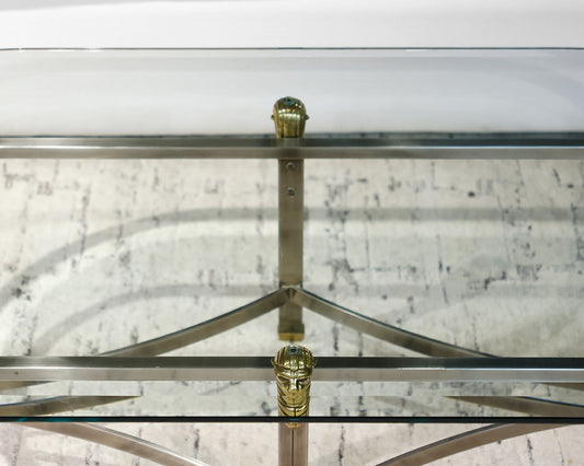 Accent Table w/ Lion Heads