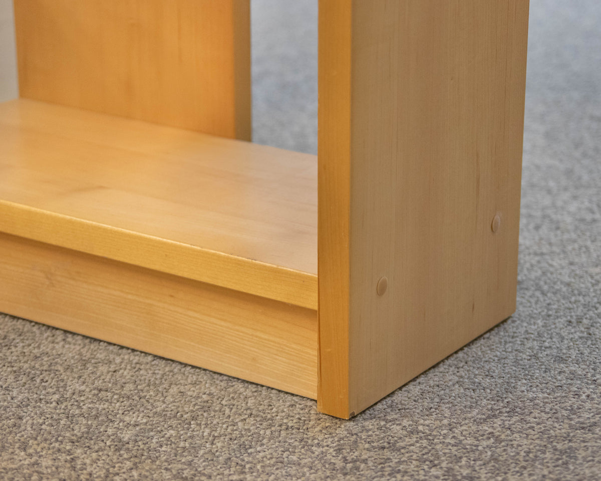 Pair of Light Maple Adjoining Bookcases