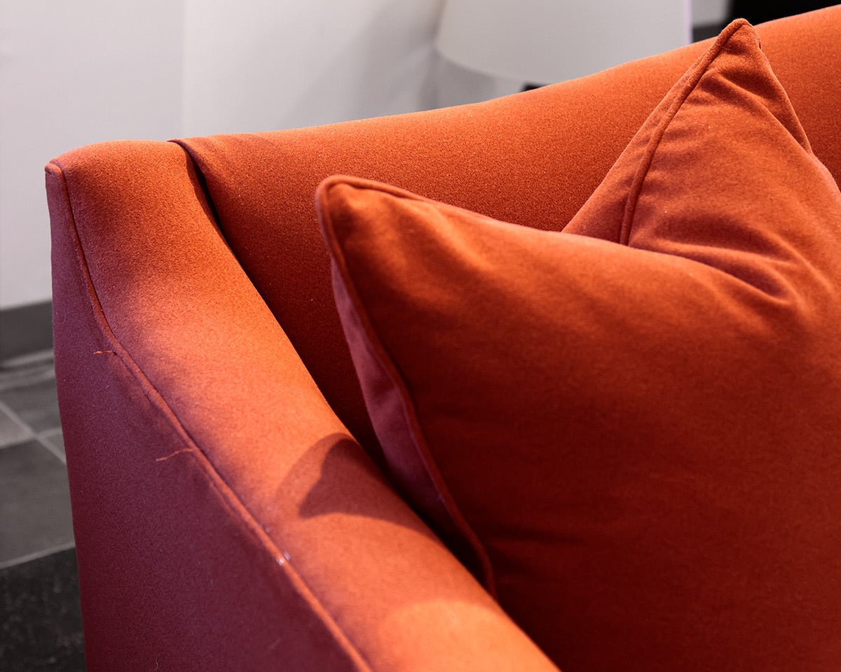 Custom Ethan Allen Upholstered Tight Back Sofa