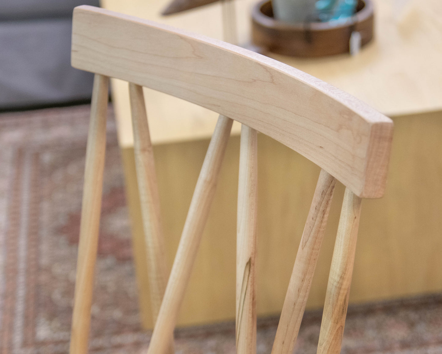 Set of 8 Gat Creek Addison Dining Chairs in Cherry with Natural Finish
