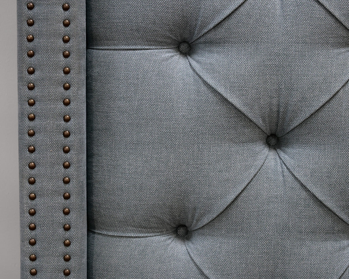 Pottery Barn Tufted Upholstered Queen Bed Frame