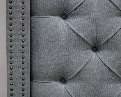 Pottery Barn Tufted Upholstered Queen Bed Frame