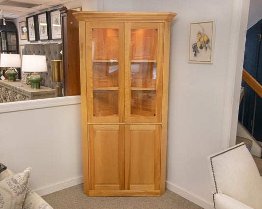 Pompanoosuc Mills Solid Birch Corner Cabinet