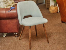 Set Of  4 'Robin Egg Blue' Upholstered Dining Chairs