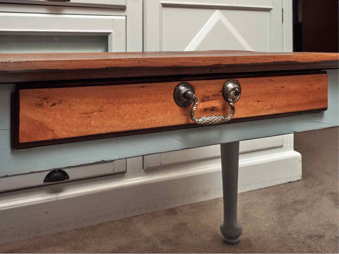 Custom Pine Top Cookie Corner Cocktail Table
