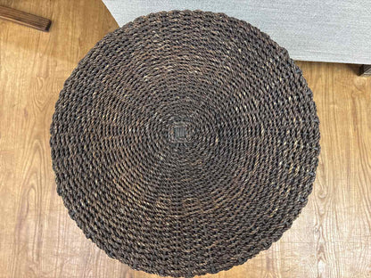 Crate and Barrel 'Abaca' Wicker Side Table