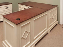 Aspen Home Cream Finish Cherry Top 8 Drawer L Shape  Desk