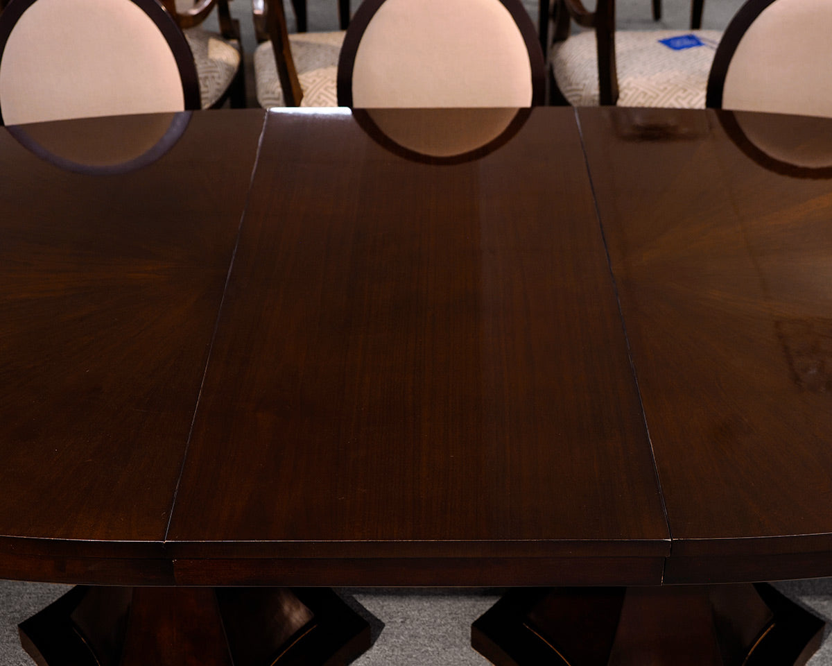 Barbara Barry for Baker Mahogany Table & 10 Chair Set