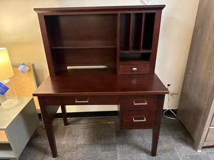 Winners Only Dark Cherry Desk and Hutch