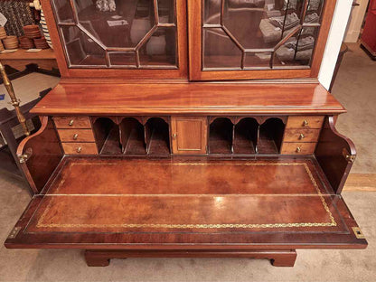 Baker Mahogany 2 Piece  Secretary Desk with Drop Down Desk