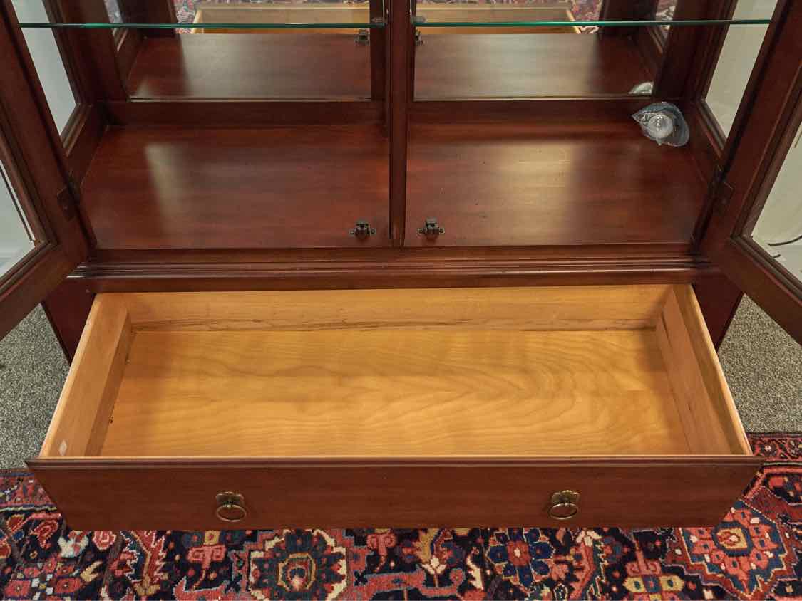 Ethan Allen British Classics Cherry Two Door Display Cabinet