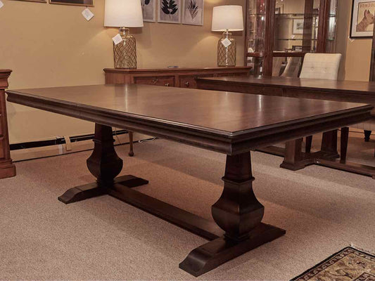 Gat Creek 'Palisade'' Cherry Pedestal Extension  Dining Table In Cocoa Finish