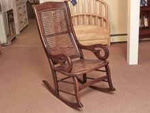 Vintage Oak Rocking Chair with Cain Seat & Back