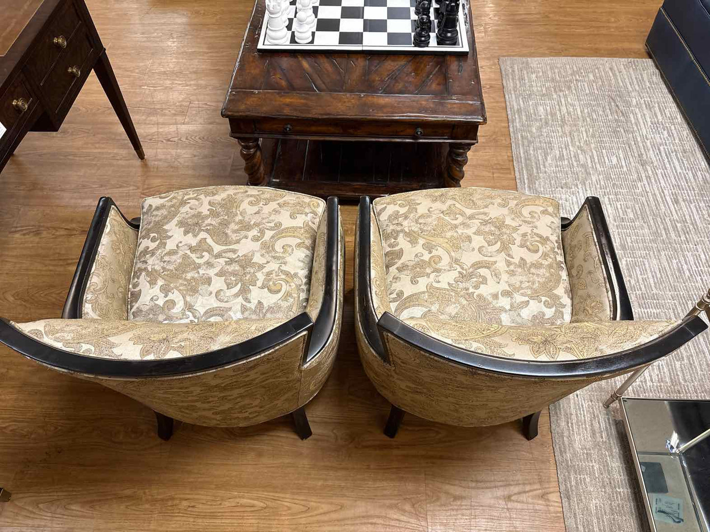Pair of Arhaus Paisley Accent Arm Chairs