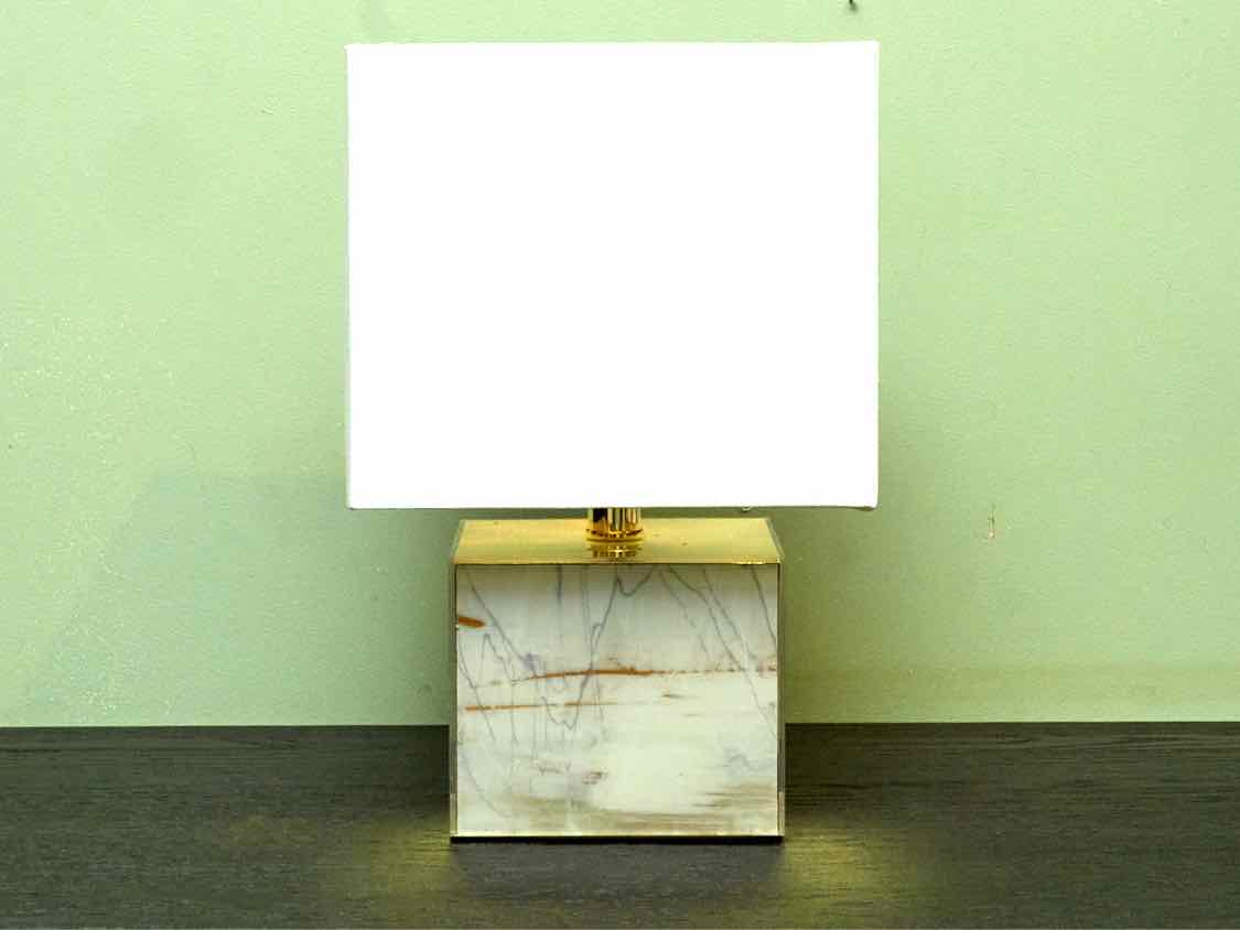 'Melody Washed' Acrylic & Linen Shade Table Lamp