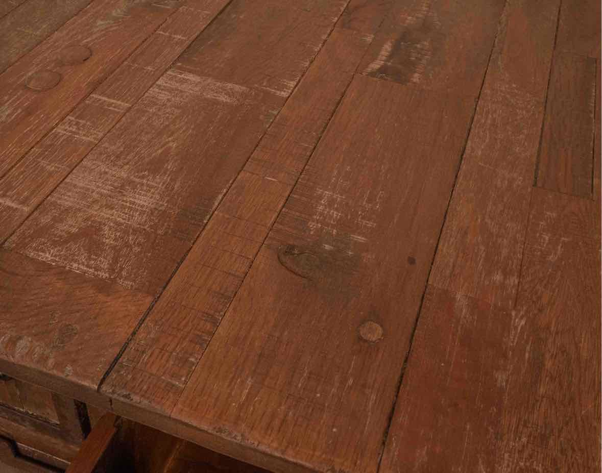 Arhaus Rustic Wooden 6 Drawer 4 Door Metal Cup Handles Accent Sideboard Chest