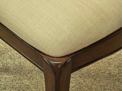 Set of 6 Jonathan Charles  Balloon Back Dining Chairs in Ivory Linen Upholstery