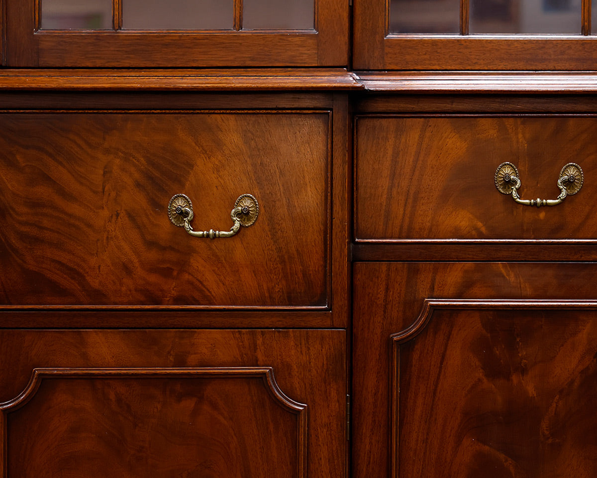 Mahogany Breakfront China Cabinet