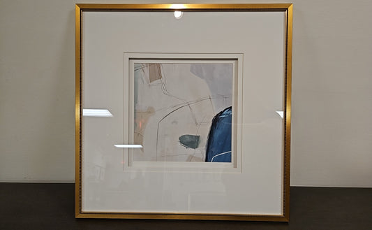 'Emerging B' Abstract in Antique Gold Frame