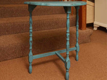Distressed Aqua Blue Finish Demi Side Table