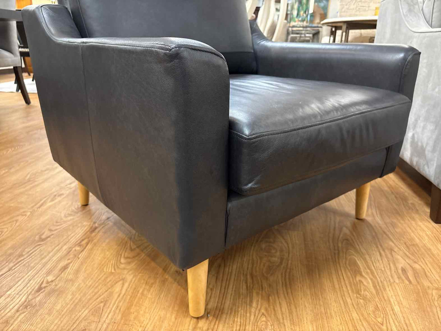 Burrow 'Nomad' Leather Armchair w/ Ottoman