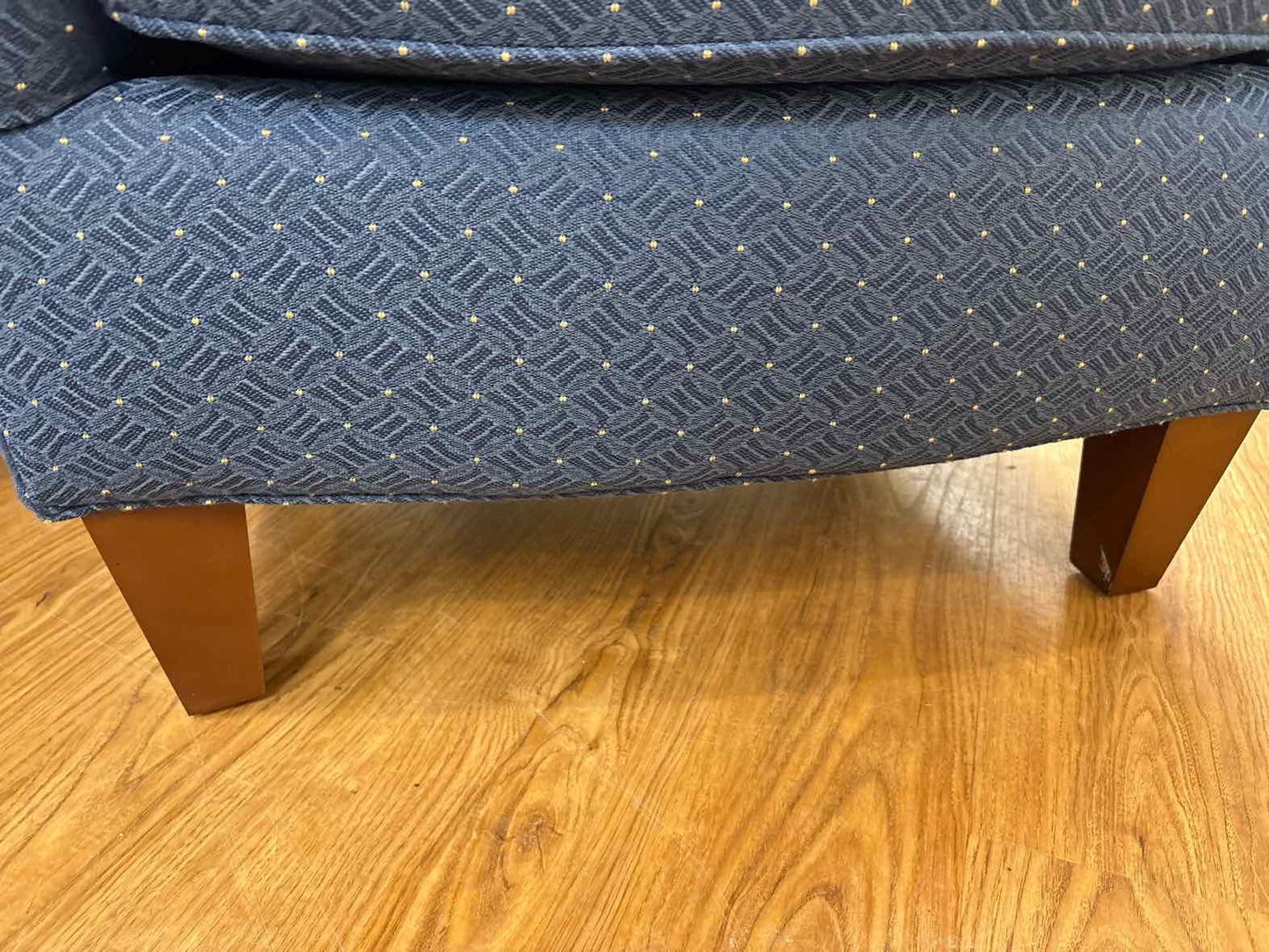 England Inc. Pair of Blue Barrel Chairs