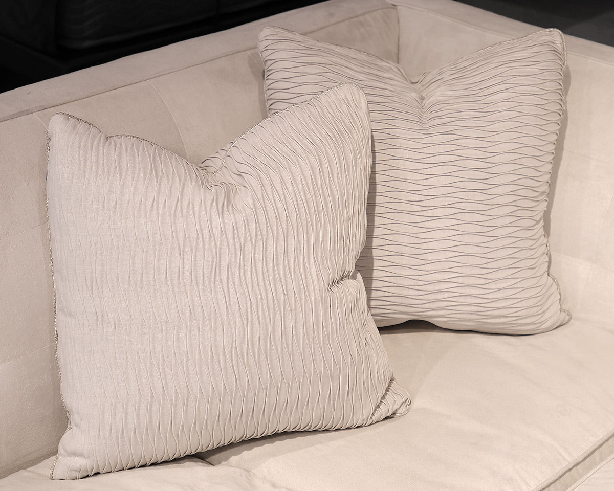 Mitchell Gold + Bob Williams Gabriel 2-Pc Sectional in Off-White Microfiber