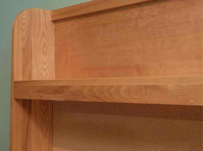 Oak 4 Drawer Desk & Hutch Top