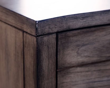 Two-Door Brushed Nickel Console
