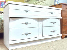 Harmony House 6 Drawer Dresser in Wildwood White Finish with Metal Pulls