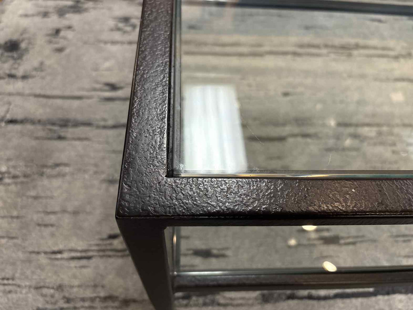 Pottery Barn 'Tanner' Glass Top Cocktail Table