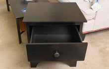 Black Finish 1 Drawer &  Lower Shelf Side Table